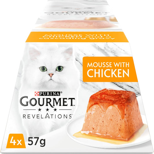 Gourmet Revelations Chicken in Gravy Wet Cat Food 4x57g, Pack of 6
