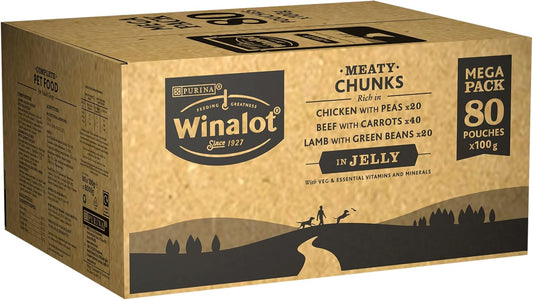 Winalot Meaty Chunks Mixed in Jelly Wet Dog Food 80x100g