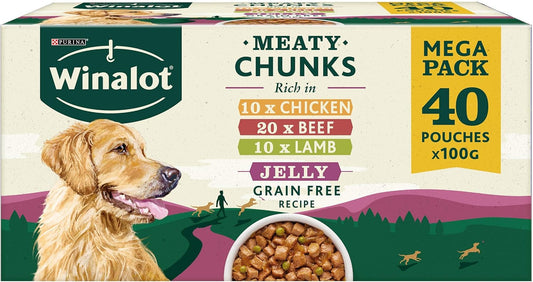 Winalot Dog Food, Mixed in Jelly, 40 x 100g
